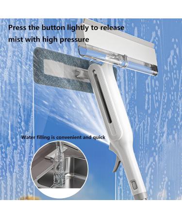 Spray Window Washing Kit with Sewage Collector and 3 Pads 4 in 1 Window Washer Squeegee Kit with Extension Pole Shower Door Squeegee for Bathroom Window Mirror Tile Wall - Buy Online on GoSupps.com