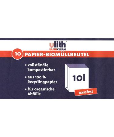 UlithClean 10L Organic Compost Bags - Waterproof Paper Waste Bags (200 Pack) for Eco-Friendly Disposal - Buy Online on GoSupps.com