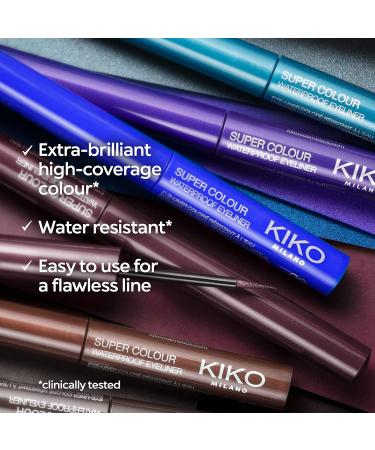 KIKO Milano Super Colour Waterproof Eyeliner 09 - High Coverage Dark Brown Liquid Eyeliner for Perfect Precision | Shop Internationally - Buy Online on GoSupps.com