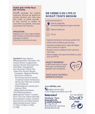 Nivea BB Cream Day Care 6-in-1 50 ml Lot de 2 Medium | International Shipping Available - Buy Online on GoSupps.com
