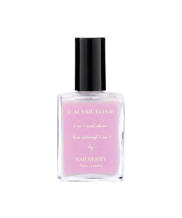 Nailberry Acai Nail Elixir Rose Scented 5 in 1 Intensive Treatment 15 ml | Strengthens Hydrates Protects & Grows Nails