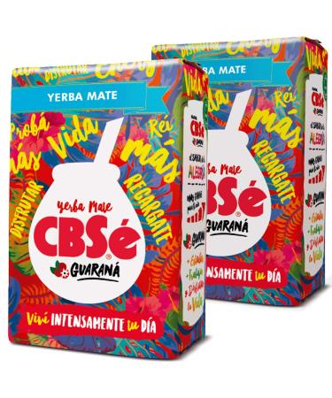 CBS Yerba Mat Th avec Guaran 1 kg (0 5 kg x 2) | Th mat d'Argentine | Boisson revigorante et nergisante