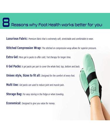 Cold/Hot Therapy Socks with 6 Gel Packs | Compression Strap Plantar Fasciitis Relief | Arch Support & Foot Pain Relief | Neuropathy, Achilles | Storage Bag | Small/Medium - 1 Pair - Buy Online on GoSupps.com
