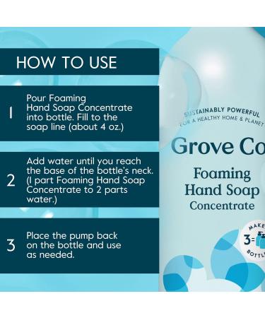 Grove Co. Hydrating Foaming Hand Soap Refills - 2 x 12 Oz (Pack of 2) | Fragrance-Free, Moisturizing, Cruelty-Free, Free of Plastic & Parabens - Buy Online on GoSupps.com