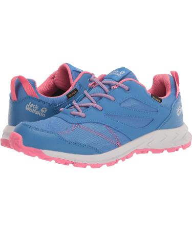 Jack Wolfskin Big Kid Hiking Boot - Unisex, Blue/Coral, Size 3 (8-12 Years) - Buy Online on GoSupps.com