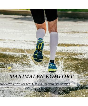 Buy Ddobb 4-Pack Compression Stockings for Men & Women - Support Socks for Travel Running Cycling - Perfect for Flights - S-M Size - White - Buy Online on GoSupps.com