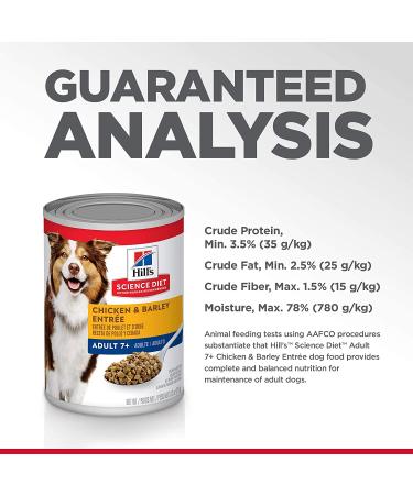 Hill's Science Diet Senior Adult 7+ Wet Dog Food, Chicken & Barley, 13 oz. Cans, 12-Pack - Buy Online on GoSupps.com