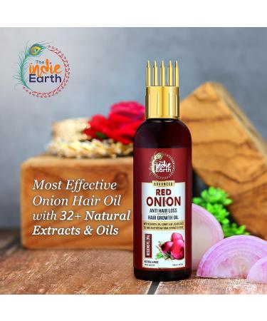 THE INDIE EARTH ADVANCED 3% REDENSYL RED ONION ANTI HAIR LOSS & HAIR GROWTH OIL WITH 32+ NATURAL INGREDIENTS 100ML FIRST TIME EVER WITH 3% REDENSYL MORE EFFECTIVE & BEST HAIR FALL CONTROL OIL Redensyl 3% Red Onion Hair Oil - Buy Online on GoSupps.com
