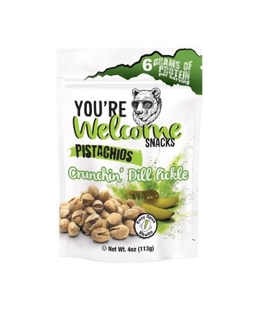 You're Welcome Snacks Pistachios 4 Ounce Crunchin' Dill Pickle 1 Pack Crunchin' Dill Pickle 4 Ounce (Pack of 1)