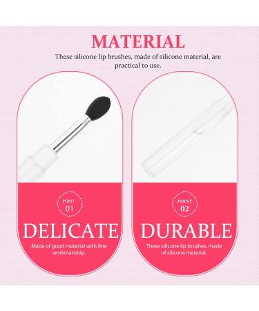 Beaupretty 6Pcs Silicone Lip Mask Brush Set - Lip Balm Applicator & Makeup Tool for Women | Black Lipstick Brush & Eyeliner Applicator - Buy Online on GoSupps.com