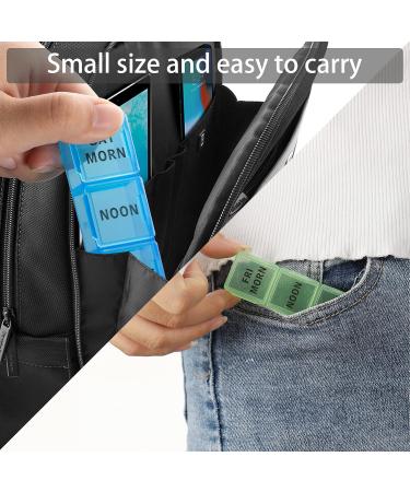 Kiniza Small Weekly Pill Organizer - 3x Daily 7-Day Pill Box Moisture-Proof & Portable Travel Case for Vitamins & Medication - Buy Online on GoSupps.com