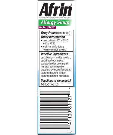 Afrin Sinus Spray 0.5 oz - Fast Relief for Sinus Congestion - Buy Online on GoSupps.com