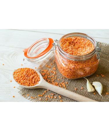 Organic Red Split Lentils - High Fibre High Protein No Additives No Preservatives Raw Vegan GMO-Free Certified Organic - Perfect for Soups Curries - Thames Organic 1kg 1 kg (Pack of 1) - Buy Online on GoSupps.com