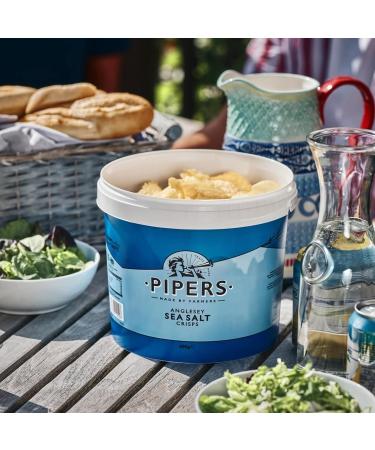 Pipers Anglesey Sea Salt Crisp Sharing 600g Tub - Premium Quality Snack - Buy Online on GoSupps.com