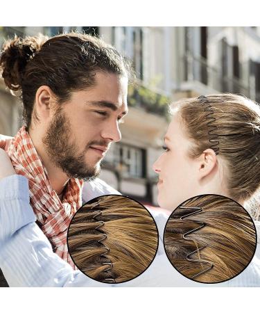 Mens Non-Slip Sports Hair Bands for Long Hair - Metal Hair Hoop for Outdoor & Daily Wear (3 Pack) - Buy Online on GoSupps.com