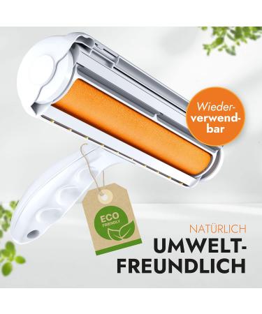 Fusselmonster Lint Roller - Effective Animal Hair Remover for Dogs & Cats | Reusable for Sofa Carpet & Car Cleaning | White - Buy Online on GoSupps.com
