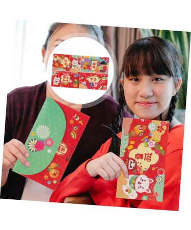TEHAUX 36 Pcs Japanese Spring Festival Red Packet Hong Bao Envelope Lunar New Year Envelope Chinese Money Packets Cash Envelope Christmas Gifts Spring Festival Gift Paper Rabbit Wedding As Shown 2x3pcs 16.8X9.8CMx3pcs - Buy Online on GoSupps.com
