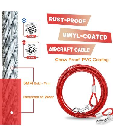 Super Floor Anchor Dog Leash - 10m Red Earth Anchor Skewers for Large Dogs | Durable Dog Beach Solution - Buy Online on GoSupps.com