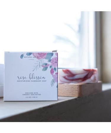 Natural Amor Handmade Soap Bar Variety 3 Pack - Rose Lavender Citrus Scented Gift Set for Women, Vegan, 3.5 oz each - Buy Online on GoSupps.com