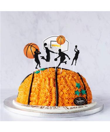 Gyufise 24Pcs Basketball Cake Toppers Basketball Theme Cake Decoration for Boy Cake Topper Sports Theme Babyshower Basketball Party Decorations Basketball Party Supplies Pattern 5 - Buy Online on GoSupps.com