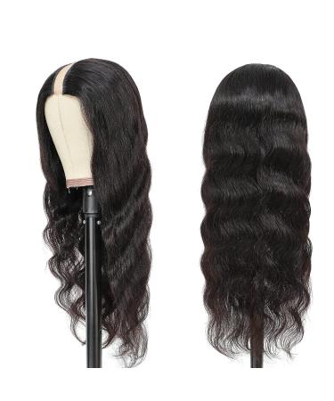 msVenus Brazilian Remy U Part Human Hair Wig 22 Inch Body Wave 150% Density - Beginner Friendly Natural Color - Buy Online on GoSupps.com