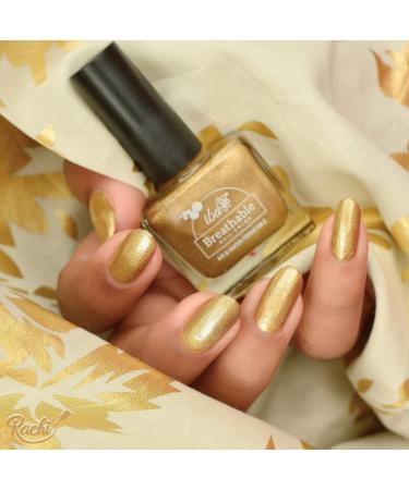 IBA Nail Polish - Breathable Air & Water Permeable Halal Wuzu Friendly | B23 Gold Sparkle - International Shipping Available - Buy Online on GoSupps.com