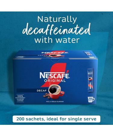 NESCAF Original Decaf Instant Coffee Sachets - 200 x 1.8g Sticks - Buy Online on GoSupps.com