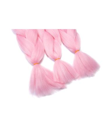 5 Packs 24 Inch Pink Crochet Braids Hair Extensions | Synthetic Braiding Hair for Easy Styling - Buy Online on GoSupps.com