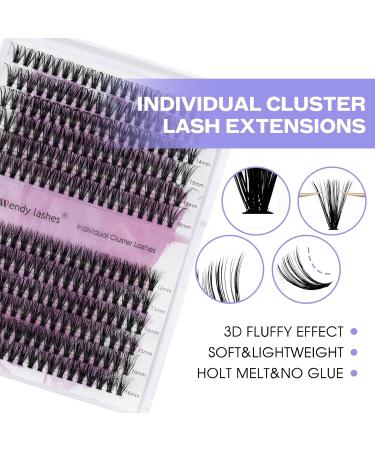 DIY Lash Extensions Set - Cluster Lashes & Eyeholder - DIY Eyelash Bond & Seal Kit (3D+40D-D CURL 12-16mm) for At-Home Application | International Shipping Available - Buy Online on GoSupps.com
