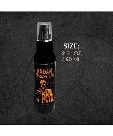 Naked Armor Argan Beard Oil - Organic 2 fl oz Men's Beard Oil for Smoother Softer Beards | All-Natural with Coconut Avocado & Babassu Oils | Made in USA - Perfect Gift for Men - Buy Online on GoSupps.com