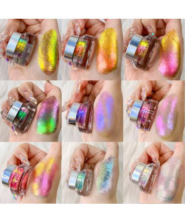 CHARMACY Multi Chrome Flakes Cream Chameleon Gel Eyeshadow - Sparkle Metallic Makeup | 2.8g (10) - Buy Online on GoSupps.com