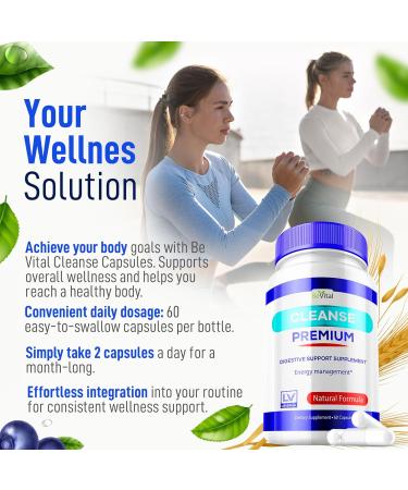 1 Pack - Bevital Cleanse Premium Cleanse Premium Bevital Healthy Digestion Bevital Advanced Cleanse Formula 60 Capsules for 30 Days Premium Cleanse for Gut Health Premium Cleanse. - Buy Online on GoSupps.com