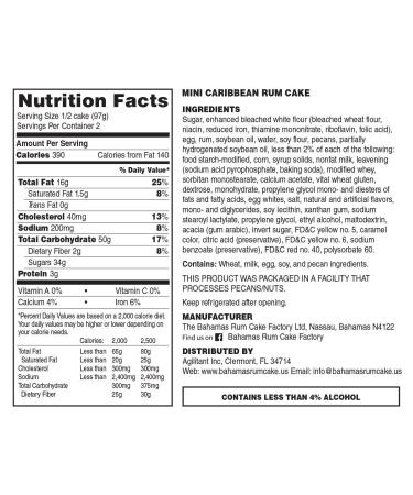 Ole Nassau Pineapple Rum Cake 6 oz - Authentic Bahamas Rum Cake Factory | 6 Ounce - Buy Online on GoSupps.com