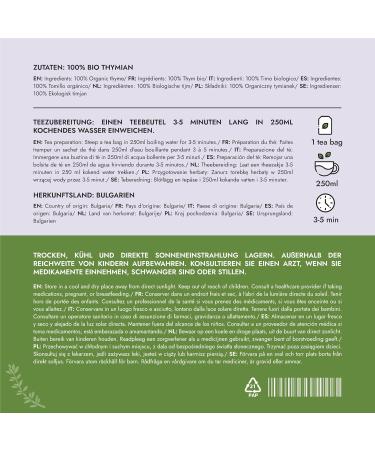  Alpi Nature Alpi Nature Organic Thyme Tea 80 Tea Bags with Thyme 80 g Pack of 4 x 20 Bags of 1 g - Buy Online on GoSupps.com