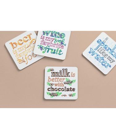 Cricut Square Coaster Blank with Cork Backing - White Infusible Ink - Buy Online on GoSupps.com