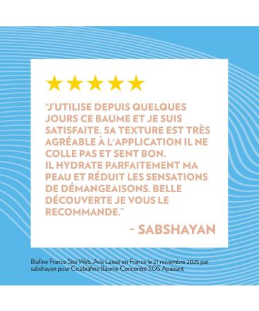 Cicabiafine - Baume Concentr SOS Apaisant 75 ml Baume hydratant pour apaiser les d mangeaisons jusqu 6h Pour peaux tendance atopique et tr s s ches d s 6 mois - Buy Online on GoSupps.com