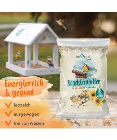 Ida Plus - Wheat-Free Bird Seed for Wild Birds - 4500g Winter Feed | Year-Round Optimal Mixture Fatty & Energy-Rich 3x1500g - Buy Online on GoSupps.com