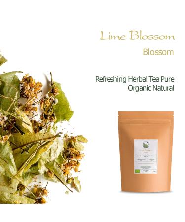 Linden Blossom Organic Tea - Tilia Flower Tea 100g | Buy Premium Organic Linden Tea Online - Buy Online on GoSupps.com