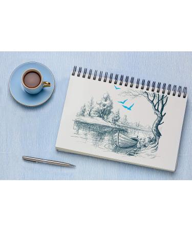 Artist Sketchbook Hardcover | 200GSM Thick Paper | Large Spiral Sketch Book for Drawing and Mixed Media | 8.25x11.4 Inches | 80 Pages - Buy Online on GoSupps.com