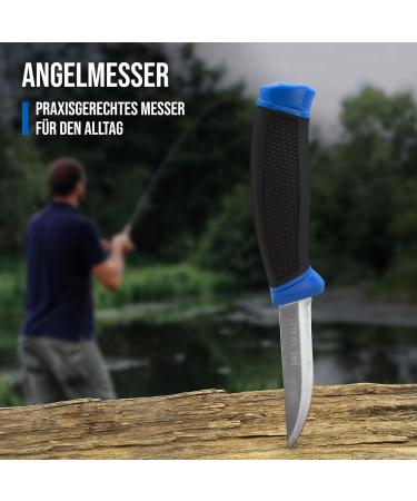 Pro Tackle Fishing Knife with Sheath & Belt Clip | Universal Anti-Slip Handle - Ultimate Angler's Tool - Buy Online on GoSupps.com