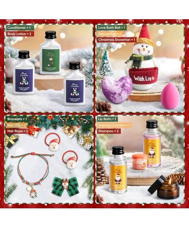 Advent Calendar 2024, 24PCS Holiday Beauty Advent Calendar, Spa Gift Set, Bath & Body Care, 24 Days of Countdown Calendar-Limited Edition Christmas Gifts Skincare Sets for Teen Girls and Women Gift (Pink) - Buy Online on GoSupps.com