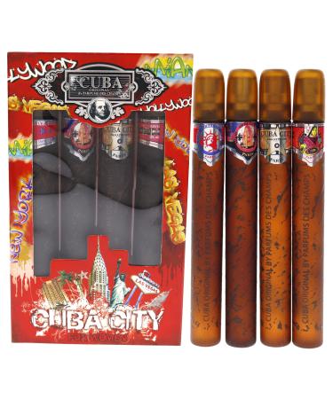 Cuba Cuba City Women 1.17oz Hollywood 1.17oz Vegas 1.17oz Miami 1.17oz New York 4 Pc Gift Set (I0075457)