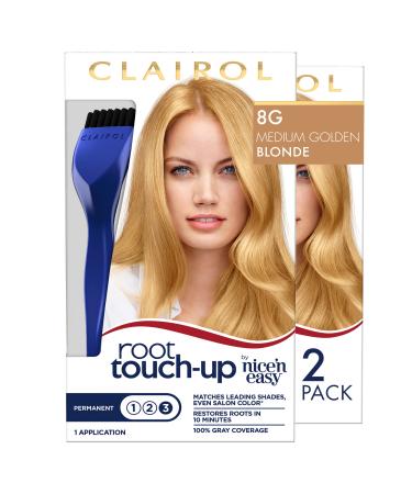 Clairol Root Touch-Up by Nice'n Easy Permanent Hair Dye 8G Medium Golden Blonde Hair Color Pack of 2 8G Medium Golden Blonde 1.1 Fl Oz (Pack of 2) - Buy Online on GoSupps.com
