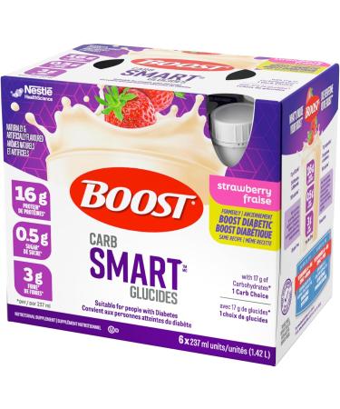 BOOST CarbSmart Strawberry High Protein Low Sugar 24 Vitamins & Minerals Nutritional Supplement 16g Protein 0.5g Sugar Kosher Gluten-free Suitable For Diabetics - Buy Online on GoSupps.com