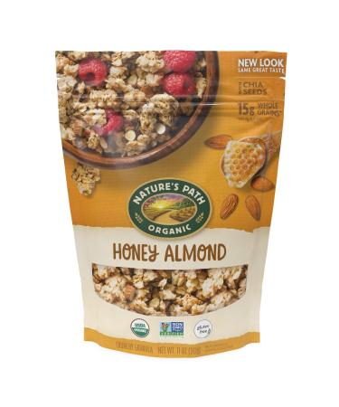 Nature's Path Organic Gluten Free Honey Almond Granola, 11 Ounce, Non-GMO, 15g Whole Grains, with Omega-3 Rich Chia Seeds Honey Almond 11 Ounce (Pack of 1)