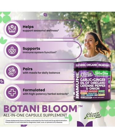 Clean Nutra Garlic Ginger Oil of Oregano Cayenne Pepper Grapefruit Soursop Black Cumin Sea Moss Black Pepper Vitamin C and Zinc VIT C Detox Gut Health Black Seed Cleanse 90 Vegan Capsules - Buy Online on GoSupps.com