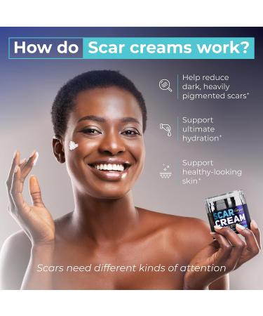 Advanced Scar Cream for Face and Body - Acne & Surgery Scar Treatment - Vitamin E, Silicone-Free Formula - All Skin Types - Buy Online on GoSupps.com