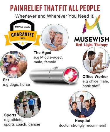 MUSEWISH Red Light Therapy Infrared Device for Neck Shoulder Knee Joint Muscle - 3 Wavelengths - Buy Online on GoSupps.com