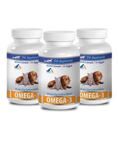 cat Protein Supplements - Omega 3 - for Dogs and Cats - Health and Wellness - cat Fish Oil Supplement - 3 Bottle (540 Softgels)