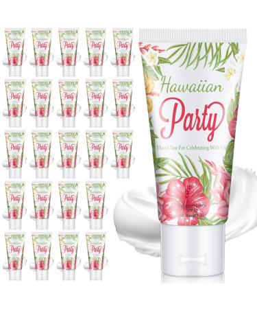 Dansib 24 Pcs Mini Sunscreen Bulk Thank You for Being Awesome Appreciation Spf 30 Water Resistant Sunscreen Lotion Thank You Gifts for Employee Coworker Friends Neighbors (White Cream Hawaiian Flower)